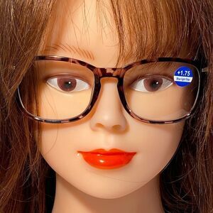 1511 Colette 1.75 Tortoise Reading Glasses Soft Butterfly Readers NWT